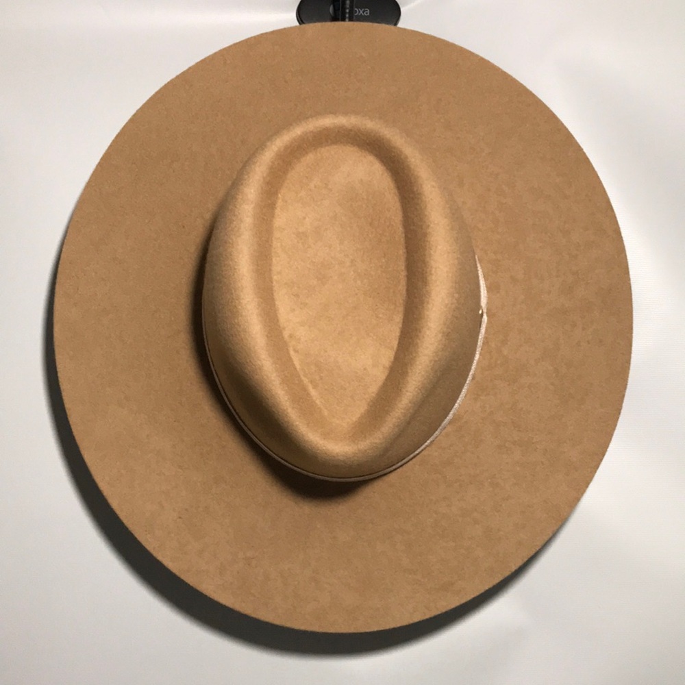Rag & Bone New York Women's Camel Florence Fedora Hat 100% Wool Size Medium